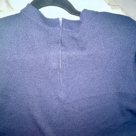 St. John Collection by Marie Gray Santana vintage sweater large navy blue zips - Picture 6 of 12